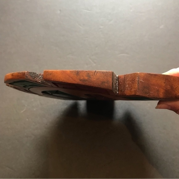 PNW Wall Art, Carved Cedar Wood Sun by Ralph Shaghnessy Kwagiulth - Picture 4 of 9